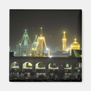 Imam Reza Schrein-Komplex bei Nacht, Maschhad, Magnet