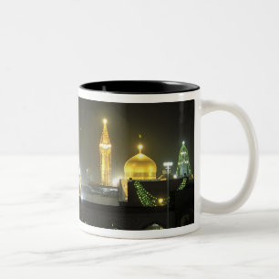 Imam Reza-Schrein-Komplex bei Nacht, Maschhad, Zweifarbige Tasse