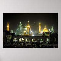 Imam Reza Shrine Complex nachts, Mashhad,