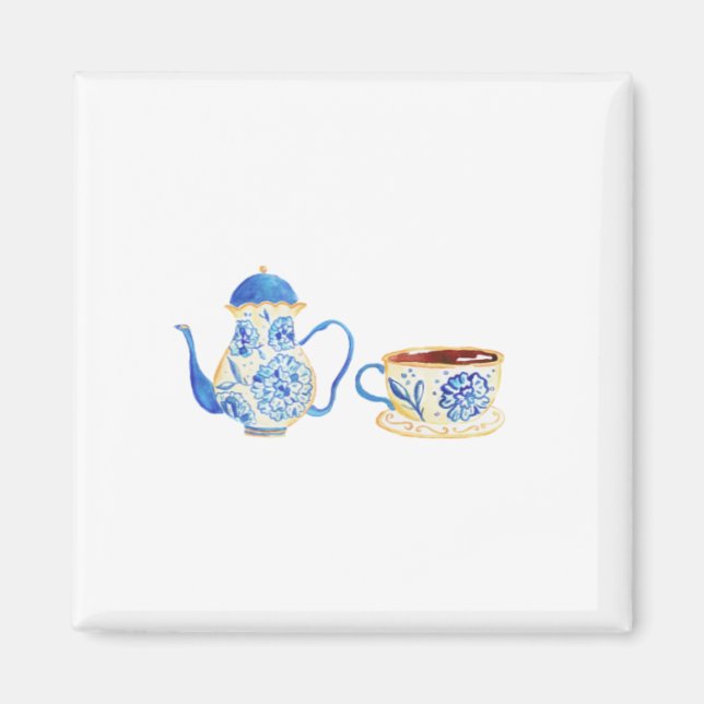 Iman floral azul magnet (Vorne)