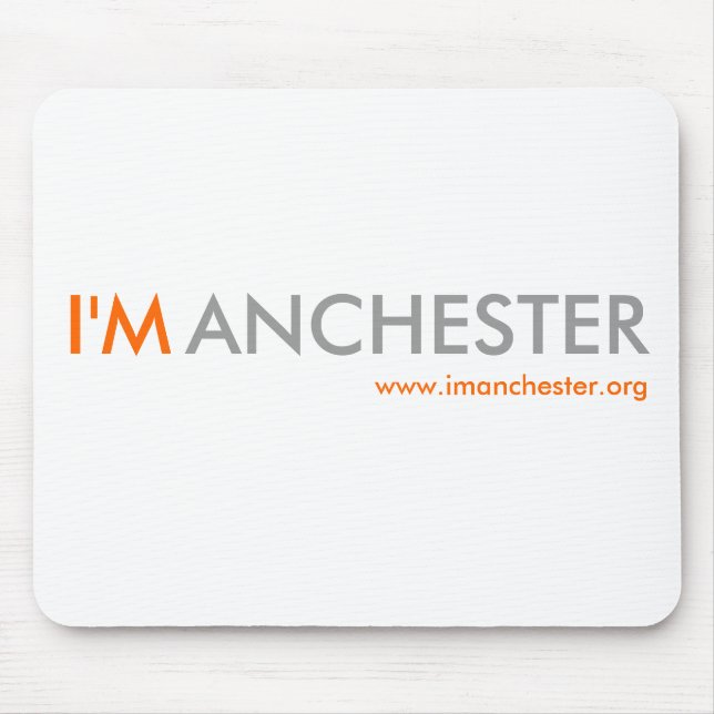 I'Manchester Mäusematte (weiß) Mousepad (Vorne)