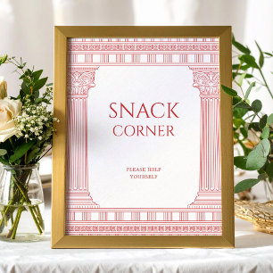 Imbissplakat für Göttinnen-Party Poster