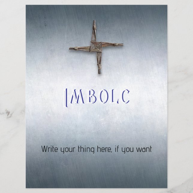 Imbolc Buch der Schatten Seite mit Korrespondenzen (Vorderseite)