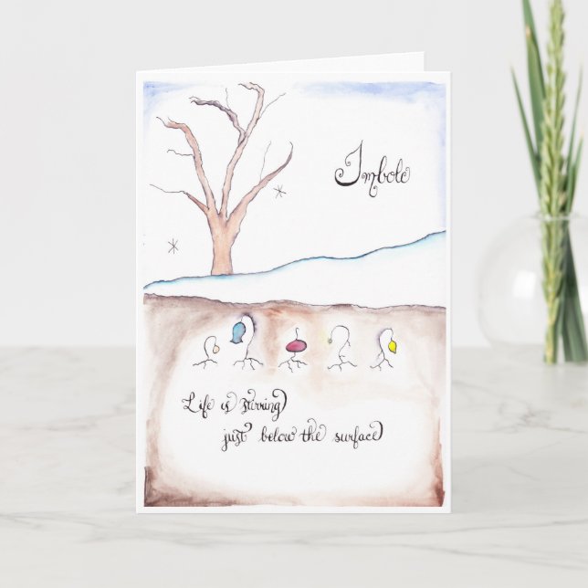 Imbolc Gruß-Karte Karte (Vorderseite)