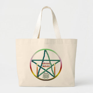 Imbolc-Pentagramm Jumbo Stoffbeutel