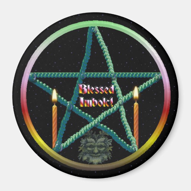 Imbolc-Pentagramm Magnet (Vorne)
