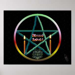 Imbolc-Pentakel-Plakat Poster