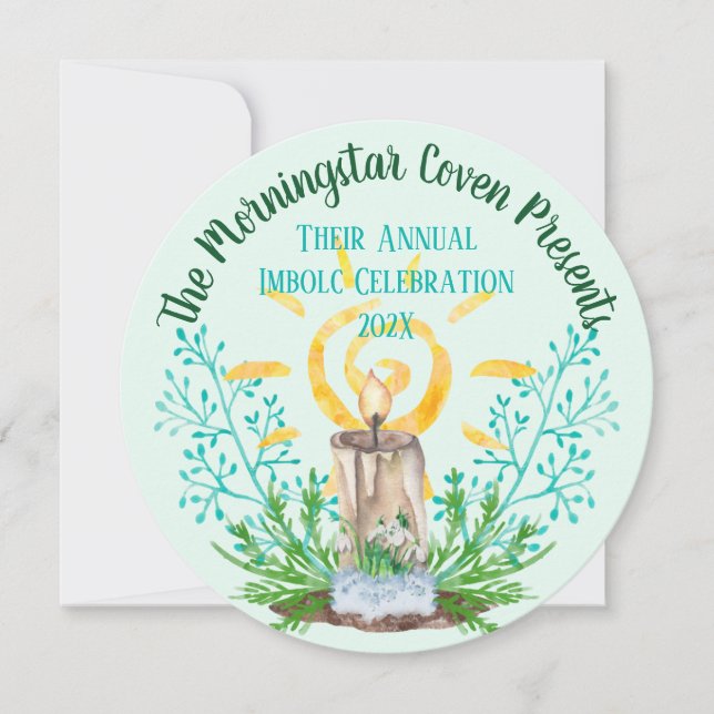 Imbolc Spiral Sun Wicca Sabbat Holiday Einladung (Vorderseite)