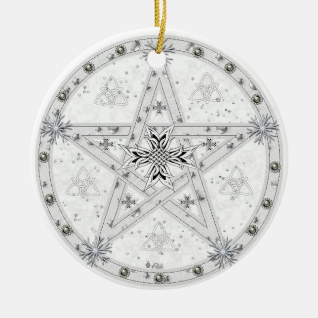 Imbolc Verzierung Keramik Ornament (Vorne)
