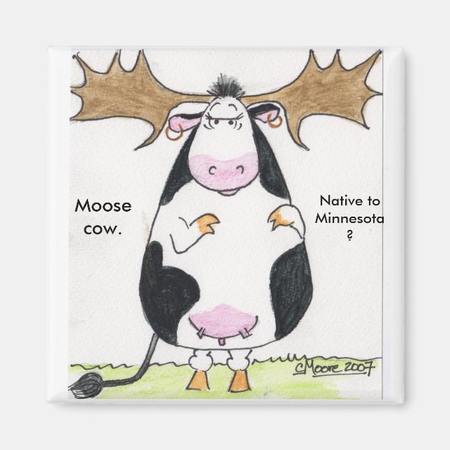 img0002111, Elchkühe, Eingeborene zu Minnesota? Magnet (Vorne)