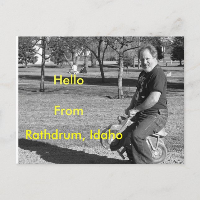 IMG_0034-4, Rathdrum, Idaho, HelloFrom Postkarte (Vorderseite)