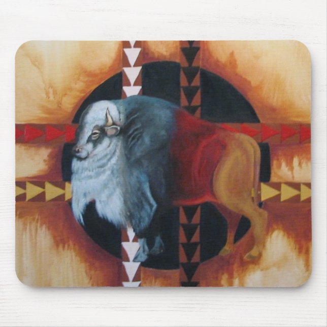 IMG_2593white Büffel Mousepad (Vorne)