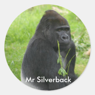 IMG_8810, Herr Silverback Runder Aufkleber