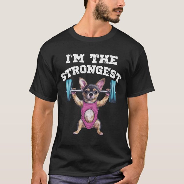Imhe Strongest Chihuahua Dog Hunde Freund Freund F T-Shirt (Vorderseite)