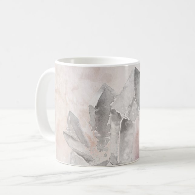 *~* Imitat-Amethyst heilende Kristallenergie Kaffeetasse (Vorderseite Links)