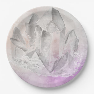 *~* Imitat-Amethyst heilende Kristallenergie Pappteller