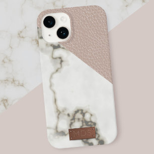 Imitat Blush-Ledermarmor Case-Mate iPhone Hülle