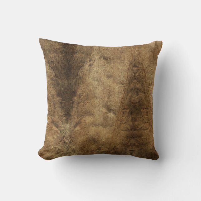 Imitat-Brown-Leder Kissen (Vorderseite)