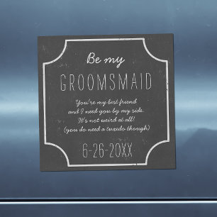 Imitat-Chalkboard Gerahmt mein Groomsmaid-Anfrage Magneteinladung