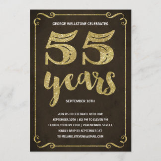 Imitat der Goldtypographie-| vereitelt 55. Einladung