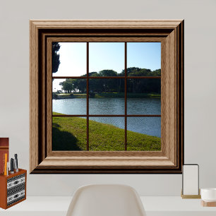 Imitat-Fenster-Ansicht-friedliches Poster