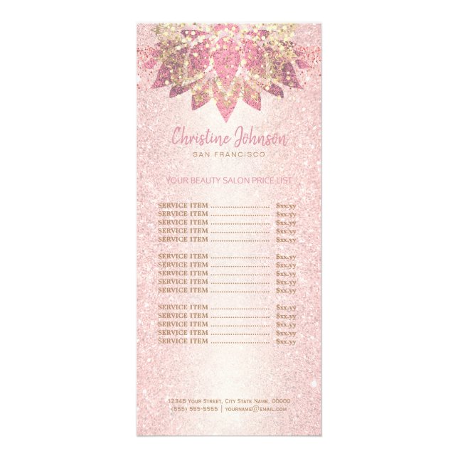 Imitat-Folie Lotus Blume Design Rack-Karte Werbekarte (Vorne)