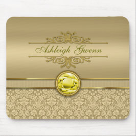 Imitat-gelber Zitrinedelstein-metallischer Mousepad