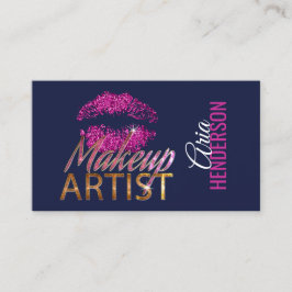 Imitat-Glitzer-Lippen und Bling Make-upkünstler Visitenkarte
