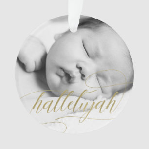 Imitat-Gold des Weihnachtshalleluja-  mit Foto Ornament