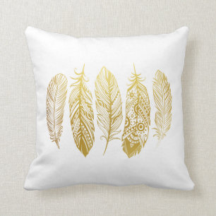 Imitat-Goldfeder-Stammes- Druck-Kissen Kissen