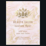 IMITAT Goldfolie-Lotus-Logo auf flüssigem Marmor Flyer<br><div class="desc">Bitte beachten Sie,  dass es sich um ein gedrucktes Produkt mit NO REAL GOLD FOIL handelt</div>