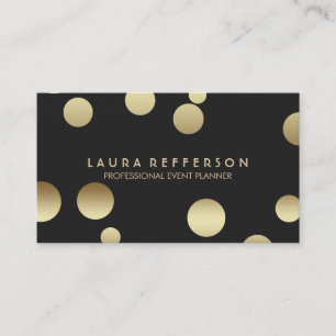 Imitat-Goldfolieconfetti-Schwarzes modern Visitenkarte