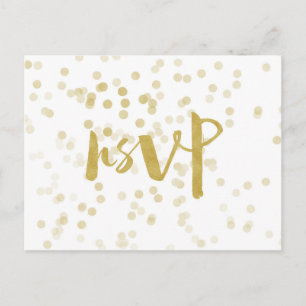Imitat-GoldfolieConfetti UAWG Einladungspostkarte