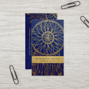 Imitat-Goldfolien-Bohemischer Traumfänger des Visitenkarte