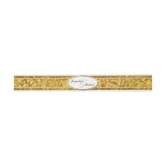 Imitat-Goldfolien-elegantes formales nobles Einladungsbanderole (Flach)