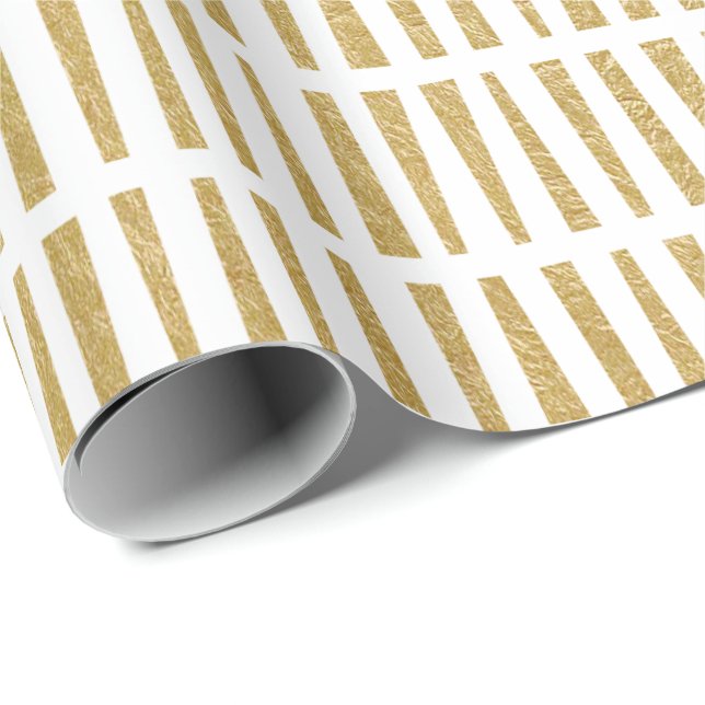 Imitat-Goldfolien-geometrisches Geschenkpapier (Rolleneckpunkt)