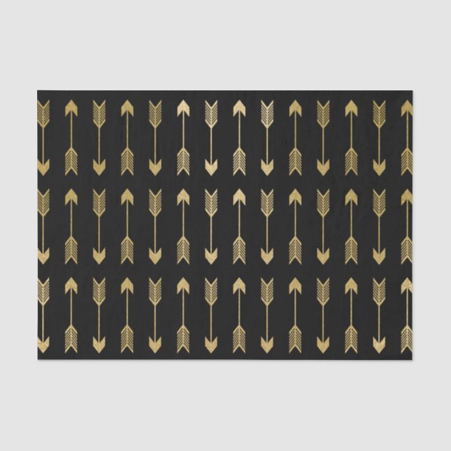 Imitat-Goldfolien-Pfeil-Muster Seidenpapier (Vorderseite)