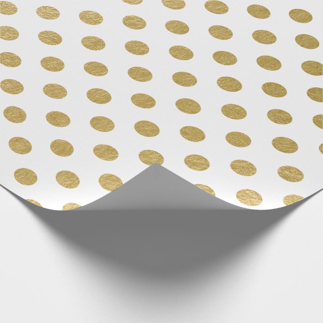 Imitat-Goldfolien-Polka-Punkt-Muster Geschenkpapier (Ecke)