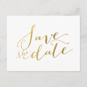 Imitat-Goldfolien-Save the Date Postkarte 2