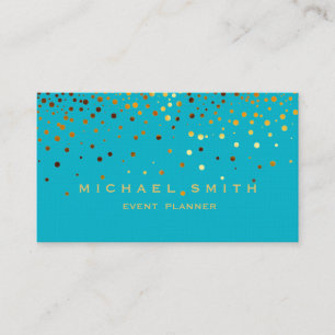 Imitat-Goldfolien-subtiler Glitzer-blaue Visitenkarte