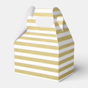 Imitat-Goldfolien-weißes Streifen-Muster Geschenkschachtel