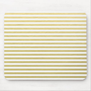 Imitat-Goldfolien-weißes Streifen-Muster Mousepad