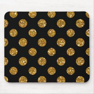 Imitat-GoldGlitzer-Polka-Punkt-Muster auf Mousepad