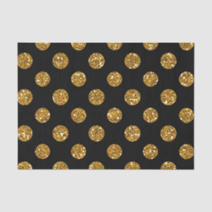 Imitat-GoldGlitzer-Polka-Punkt-Muster auf Seidenpapier