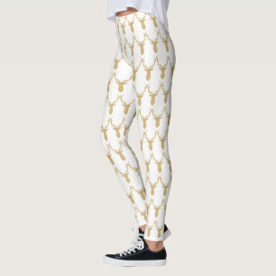 Imitat-GoldGlitzer-Weihnachtsrotwild Leggings