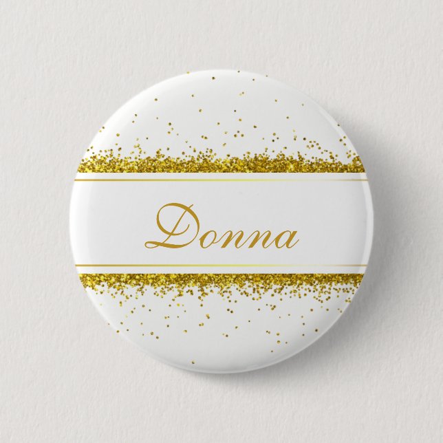 Imitat-GoldGlitzerconfetti-Name - Knopf Button (Vorderseite)