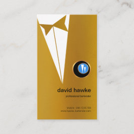 Imitat-Goldtuxedo-Goldboutonniere-Barkeeper-Logo Visitenkarte