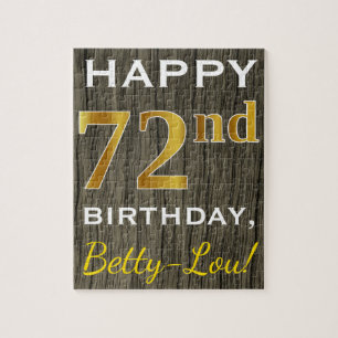 Imitat-Holz, Imitat-Gold72. Geburtstag +