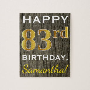 Imitat-Holz, Imitat-Gold83. Geburtstag +
