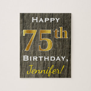 Imitat Holz, Imitate Gold 75. Geburtstag + Individ